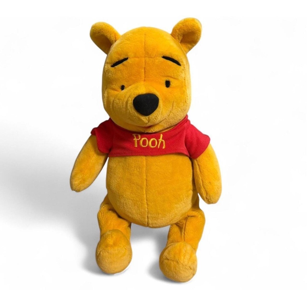 Vintage Winnie the Pooh Plush 20" Disney Mattel Large Stuffed Bear Red Shirt